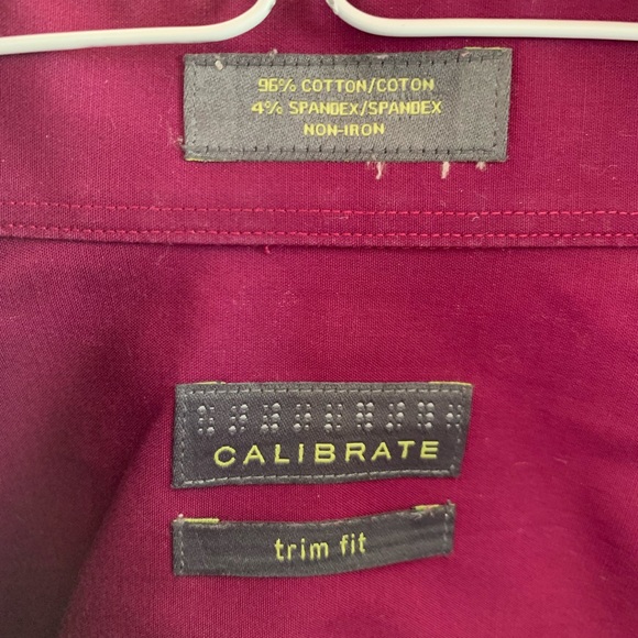 Burgundy Elegant Dress Shirt - Picture 3 of 4